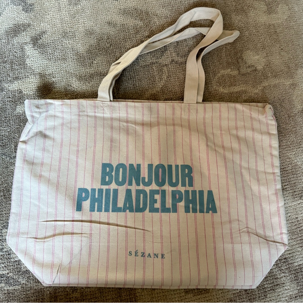 NWOT Sézane Bonjour Philadelphia Tote Bag